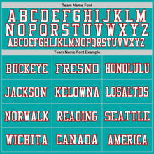 Загрузить изображение в средство просмотра галереи, Custom Aqua Red-White Mesh Authentic Throwback Football Jersey