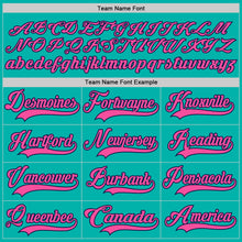 Загрузить изображение в средство просмотра галереи, Custom Aqua Pink-Navy Hockey Lace Neck Jersey