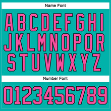 Load image into Gallery viewer, Custom Aqua Pink-Black Hockey Lace Neck Jersey
