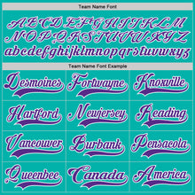 Charger l'image dans la galerie, Custom Aqua Purple-White Hockey Lace Neck Jersey