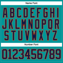 Загрузить изображение в средство просмотра галереи, Custom Aqua Navy-Orange Hockey Jersey
