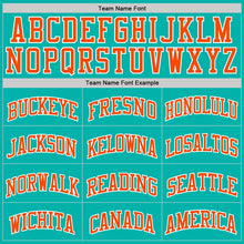 Charger l'image dans la galerie, Custom Aqua Orange-White Authentic Basketball Jersey