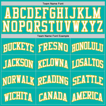 Charger l'image dans la galerie, Custom Aqua White-Gold Authentic Basketball Jersey