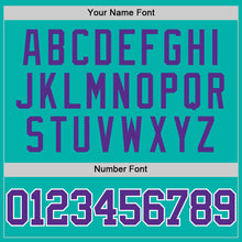 Charger l'image dans la galerie, Custom Aqua Purple-White Authentic Basketball Jersey