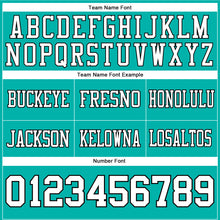 Charger l'image dans la galerie, Custom Aqua White-Black Authentic Football Jersey