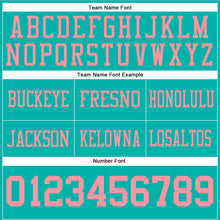 Charger l'image dans la galerie, Custom Aqua Medium Pink Authentic Football Jersey