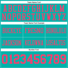 Charger l'image dans la galerie, Custom Aqua Neon Pink Authentic Football Jersey