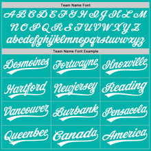 Загрузить изображение в средство просмотра галереи, Custom Stitched Aqua White-Aqua Baseball Pullover Sweatshirt Hoodie