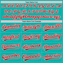 Загрузить изображение в средство просмотра галереи, Custom Stitched Aqua Red-White Baseball Pullover Sweatshirt Hoodie