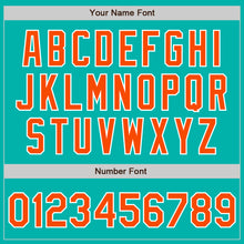 Загрузить изображение в средство просмотра галереи, Custom Stitched Aqua Orange-White Baseball Pullover Sweatshirt Hoodie