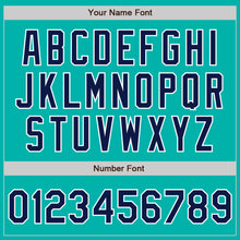 Загрузить изображение в средство просмотра галереи, Custom Stitched Aqua Navy-White Baseball Pullover Sweatshirt Hoodie