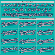 Загрузить изображение в средство просмотра галереи, Custom Stitched Aqua Gray-Navy Baseball Pullover Sweatshirt Hoodie