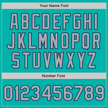 Загрузить изображение в средство просмотра галереи, Custom Stitched Aqua Gray-Navy Baseball Pullover Sweatshirt Hoodie