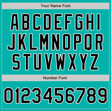 Загрузить изображение в средство просмотра галереи, Custom Stitched Aqua Black-White Baseball Pullover Sweatshirt Hoodie