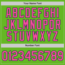 Load image into Gallery viewer, Custom Aurora Green Pink-Navy Authentic Baseball Jersey