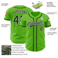 Load image into Gallery viewer, Custom Aurora Green Black-White Authentic Baseball Jersey
