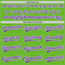 Load image into Gallery viewer, Custom Aurora Green Purple-White Authentic Baseball Jersey