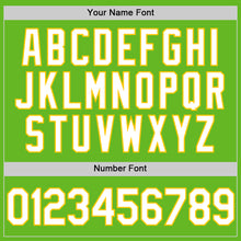 Load image into Gallery viewer, Custom Aurora Green White-Yellow Authentic Baseball Jersey