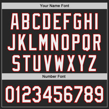 Load image into Gallery viewer, Custom Black White-Red Authentic Baseball Jersey