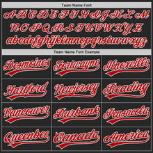 Load image into Gallery viewer, Custom Black Red-White Authentic Baseball Jersey