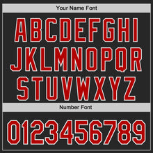 Load image into Gallery viewer, Custom Black Red-White Authentic Baseball Jersey