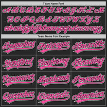 Load image into Gallery viewer, Custom Black Pink-White Authentic Baseball Jersey