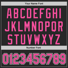 Load image into Gallery viewer, Custom Black Pink-White Authentic Baseball Jersey