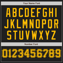 Load image into Gallery viewer, Custom Black-Gold Authentic Baseball Jersey