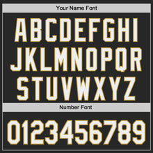 Load image into Gallery viewer, Custom Black White-Old Gold Authentic Baseball Jersey
