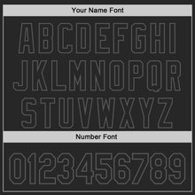 Load image into Gallery viewer, Custom Black-Steel Gray Authentic Baseball Jersey