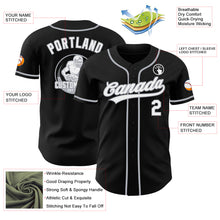 Load image into Gallery viewer, Custom Black White-Gray Authentic Baseball Jersey