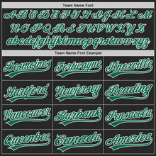Load image into Gallery viewer, Custom Black Kelly Green-White Authentic Baseball Jersey