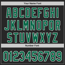 Load image into Gallery viewer, Custom Black Kelly Green-White Authentic Baseball Jersey