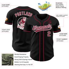 Laden Sie das Bild in den Galerie-Viewer, Custom Black Crimson-White Authentic Baseball Jersey