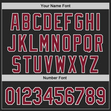 Laden Sie das Bild in den Galerie-Viewer, Custom Black Crimson-White Authentic Baseball Jersey