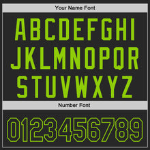 Load image into Gallery viewer, Custom Black-Neon Green Authentic Baseball Jersey