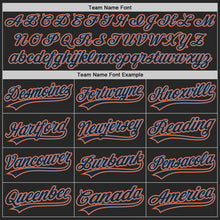 Load image into Gallery viewer, Custom Black Powder Blue-Orange Authentic Baseball Jersey