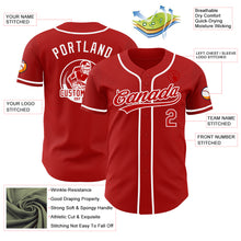 Load image into Gallery viewer, Custom Red-White Authentic Baseball Jersey