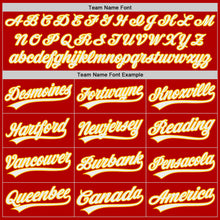 Load image into Gallery viewer, Custom Red White-Yellow Authentic Baseball Jersey
