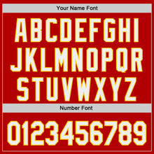 Load image into Gallery viewer, Custom Red White-Yellow Authentic Baseball Jersey