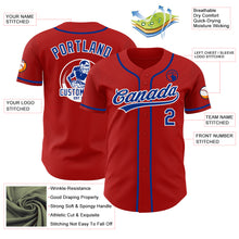 Load image into Gallery viewer, Custom Red Royal-White Authentic Baseball Jersey