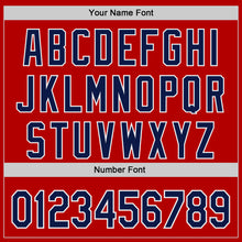 Laden Sie das Bild in den Galerie-Viewer, Custom Red Navy-White Authentic Baseball Jersey