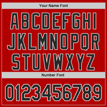 Load image into Gallery viewer, Custom Red Black-White Authentic Baseball Jersey