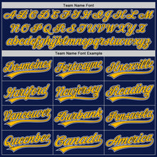 Загрузить изображение в средство просмотра галереи, Custom Navy Gold-White Authentic Baseball Jersey