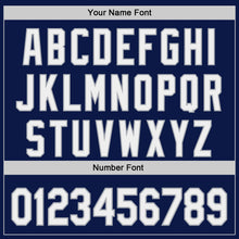 Load image into Gallery viewer, Custom Navy White-Gray Authentic Baseball Jersey