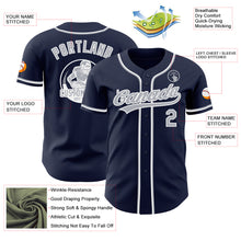 Laden Sie das Bild in den Galerie-Viewer, Custom Navy Gray-White Authentic Baseball Jersey