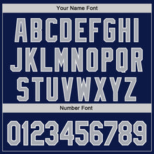 Laden Sie das Bild in den Galerie-Viewer, Custom Navy Gray-White Authentic Baseball Jersey