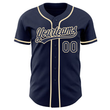 Load image into Gallery viewer, Custom Navy-Cream Authentic Baseball Jersey