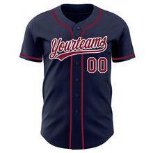 Charger l'image dans la galerie, Custom Navy Crimson-White Authentic Baseball Jersey