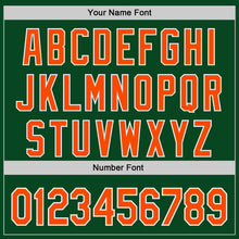 Load image into Gallery viewer, Custom Green Orange-White Authentic Baseball Jersey